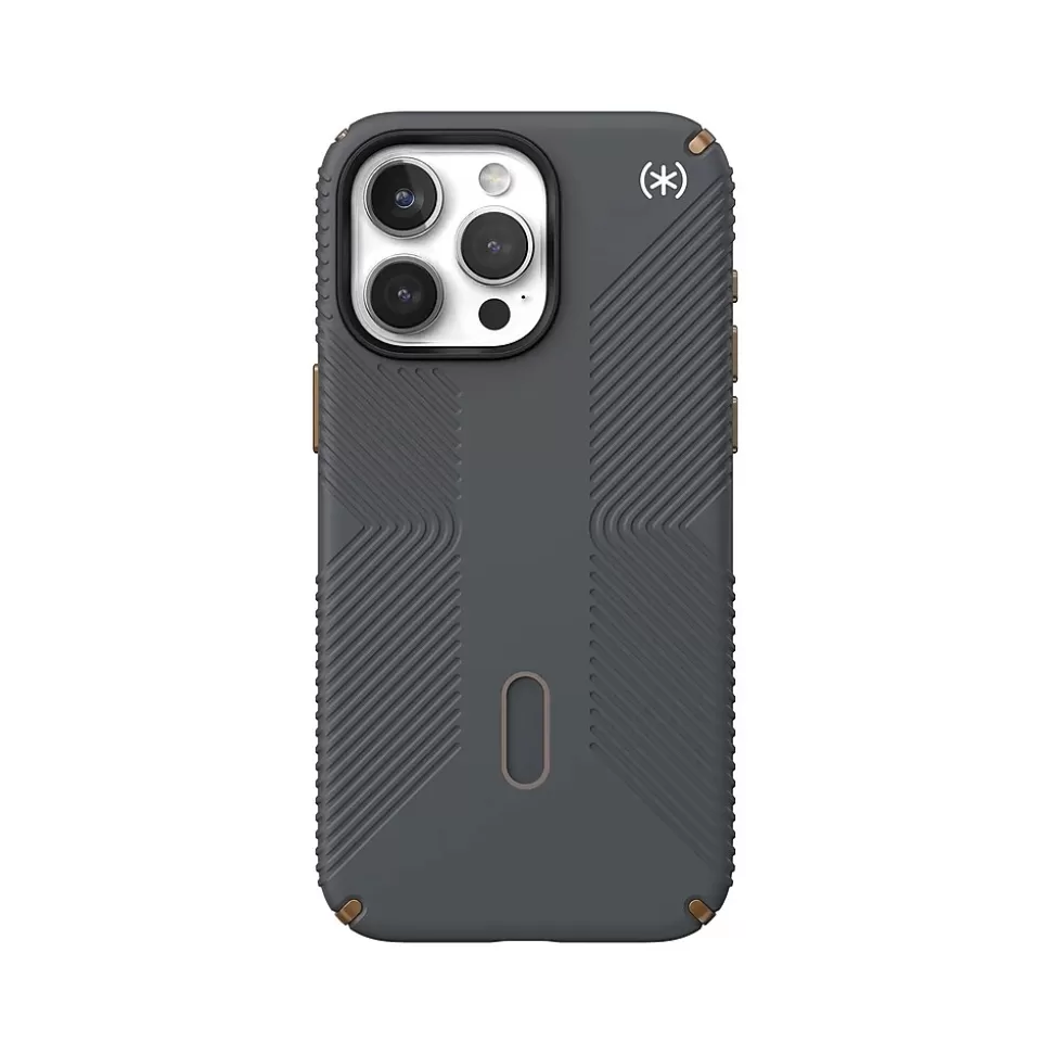 Speck Presidio 2 Grip MagSafe ClickLock Phone Case for iPhone 15 Pro Max, Charcoal Gray/Cool Bronze (150463-3212) Best Sale