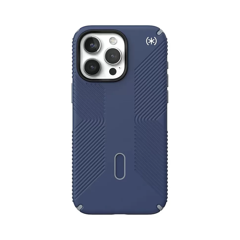 Speck Presidio 2 Grip MagSafe ClickLock Phone Case for iPhone 15 Pro Max, Coastal Blue/Dust Gray (150463-3206) Flash Sale