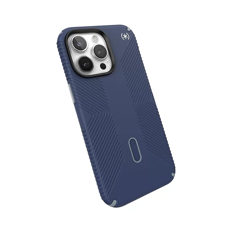 Speck Presidio 2 Grip MagSafe ClickLock Phone Case for iPhone 15 Pro Max, Coastal Blue/Dust Gray (150463-3206) Flash Sale
