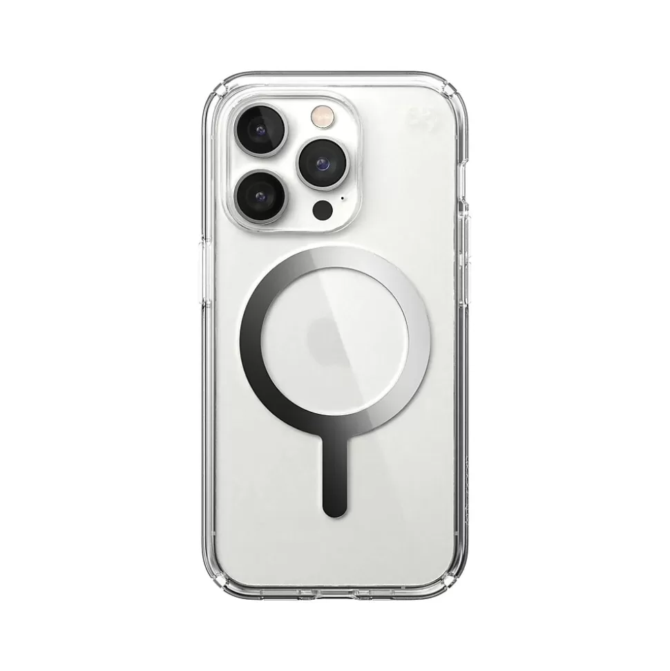 Speck Presidio Perfect-Clear MagSafe Clear/Silver Case for iPhone 14 Pro (150148-3080) Discount