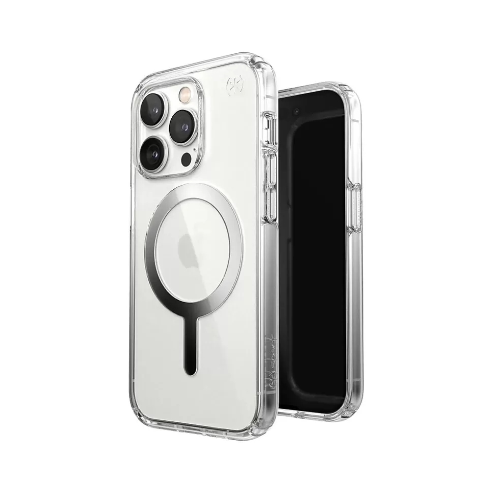 Speck Presidio Perfect-Clear MagSafe Clear/Silver Case for iPhone 14 Pro (150148-3080) Discount