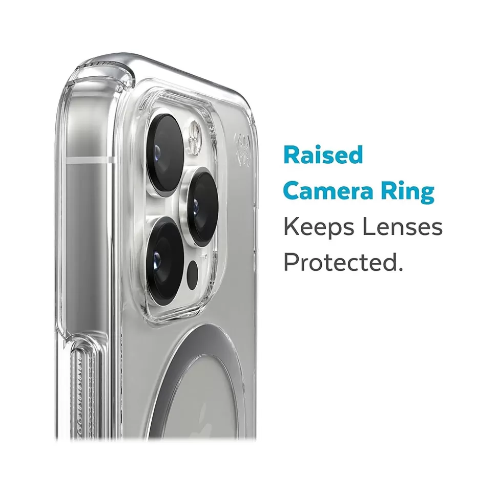 Speck Presidio Perfect-Clear MagSafe Clear/Silver Case for iPhone 14 Pro (150148-3080) Discount