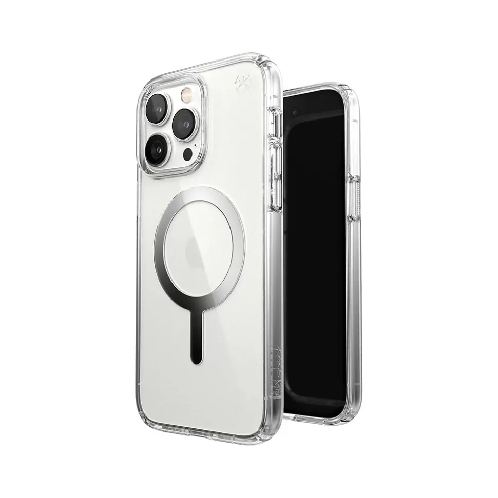 Speck Presidio Perfect-Clear MagSafe Clear/Silver Case for iPhone 14 Pro Max (150090-3080) Discount