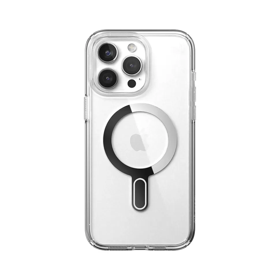 Speck Presidio Perfect-Clear MagSafe ClickLock Phone Case for iPhone 15 Pro Max, Clear/Chrome (150465-3199) Best