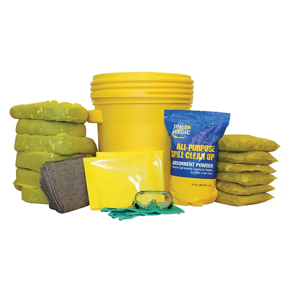 Spill Magic Universal Spill Kit in Bucket Up, 20 Gallon (97546) Best