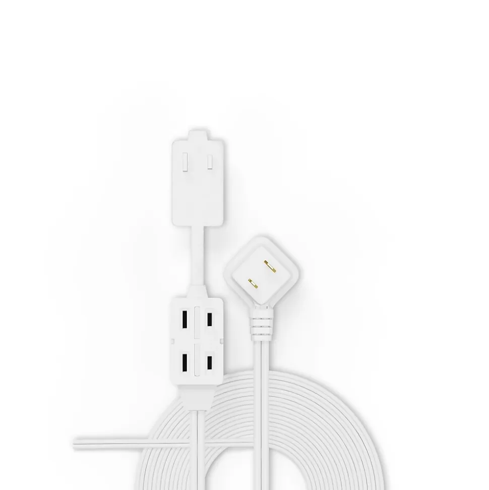 Staples 6' Extension Cord, 3-Outlet, White (22134) Shop