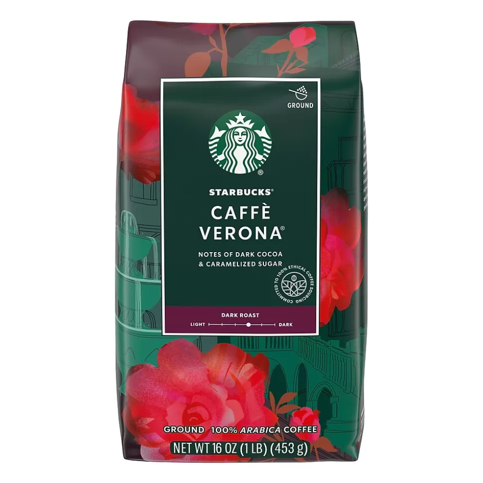 Starbucks Caffè Verona Ground Coffee, Dark Roast, 16 oz. Bag (11018131) Store