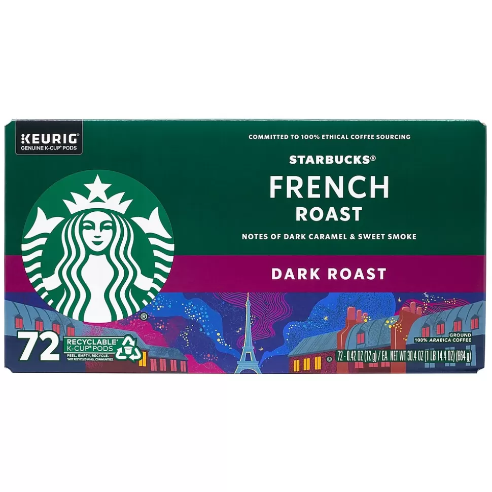 Starbucks French Roast K-Cup Pods, Dark Roast, 72/Box (220-02159) Fashion