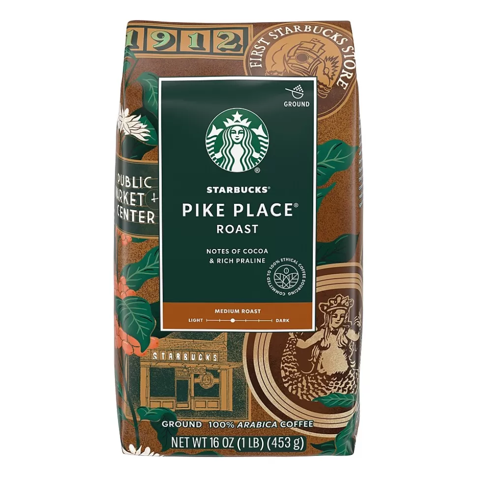 Starbucks Pike Place Ground Coffee, Medium Roast, 16 oz. (11018186) Outlet