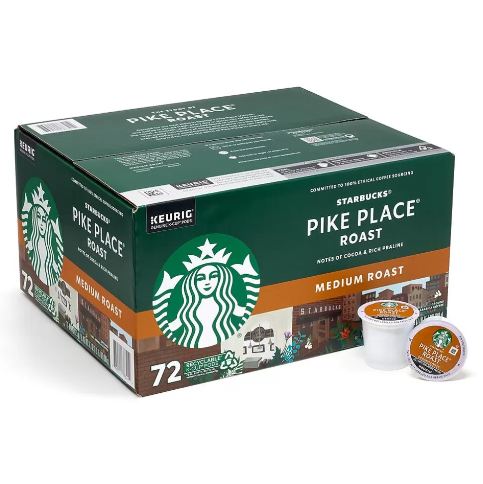 Starbucks Pike Place K-Cup Pods, Medium Roast, 72/Box (220-02158) New