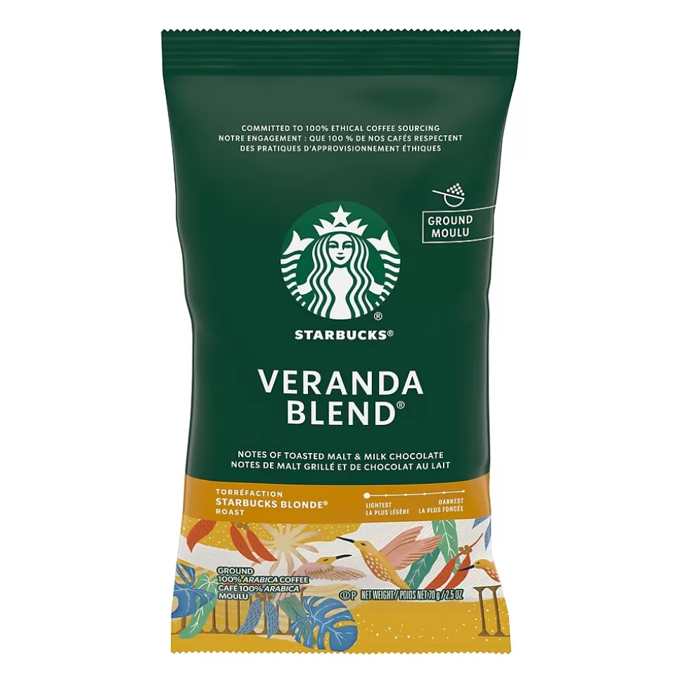Starbucks Veranda Blend Ground Coffee, Blonde Roast, 2.5 oz., 18/Box (11020676) Shop