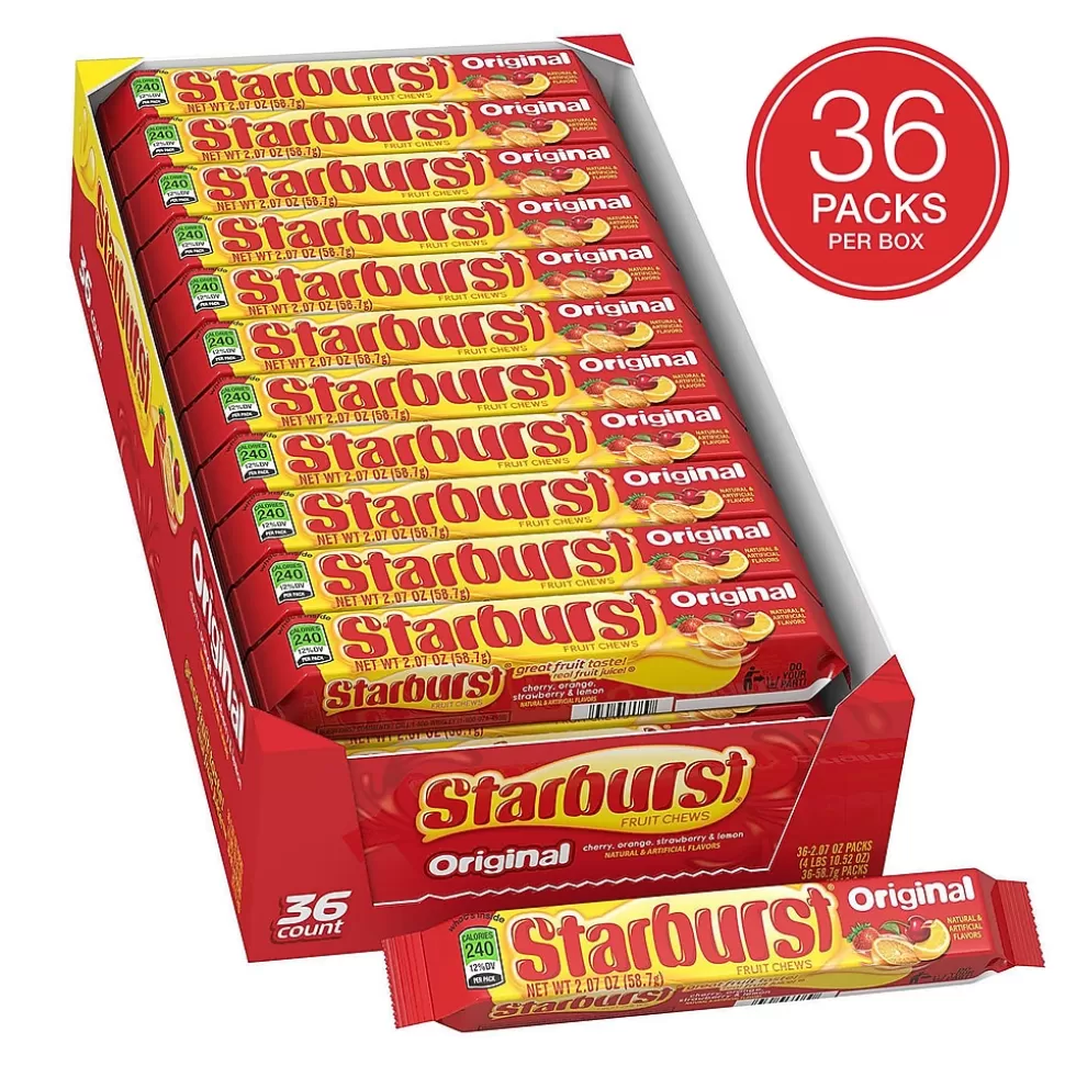 Starburst Original Fruit Chews Candy, 2.07 oz, 36/Box (MMM01151) New