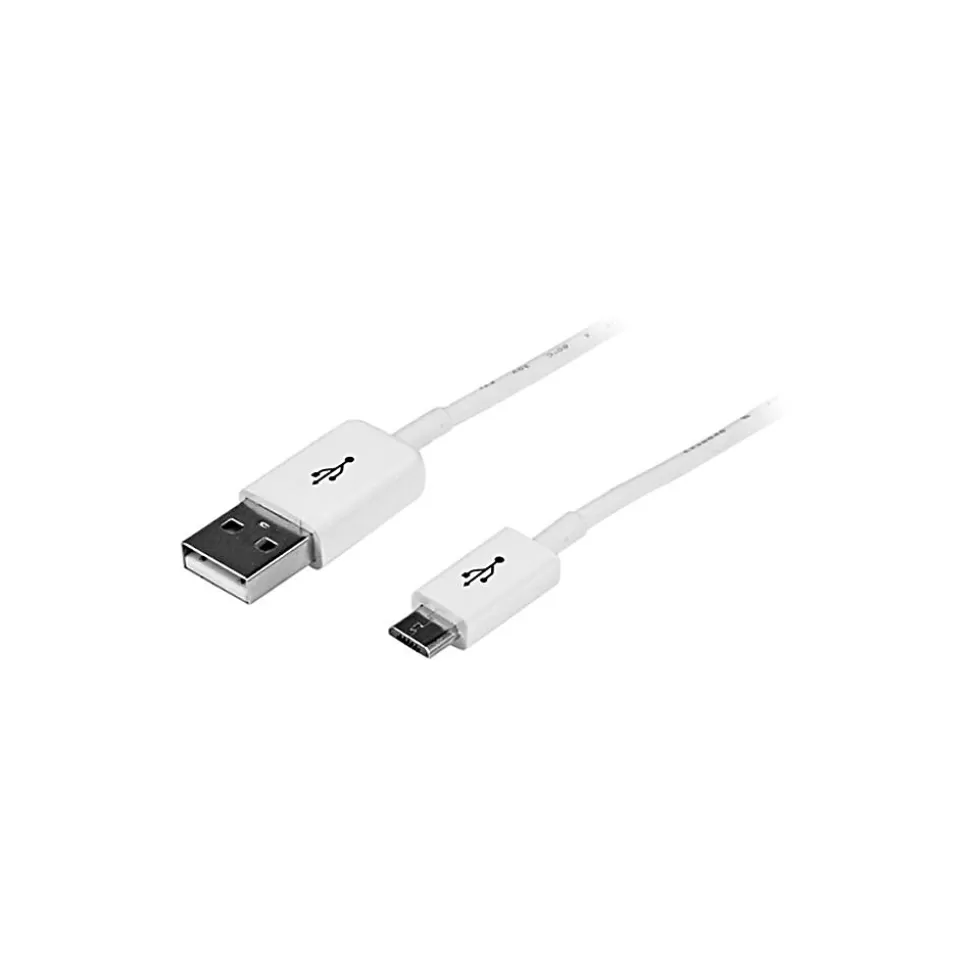 StarTech 1.64' A to Micro B USB Cable, White (USBPAUB50CMW) Best