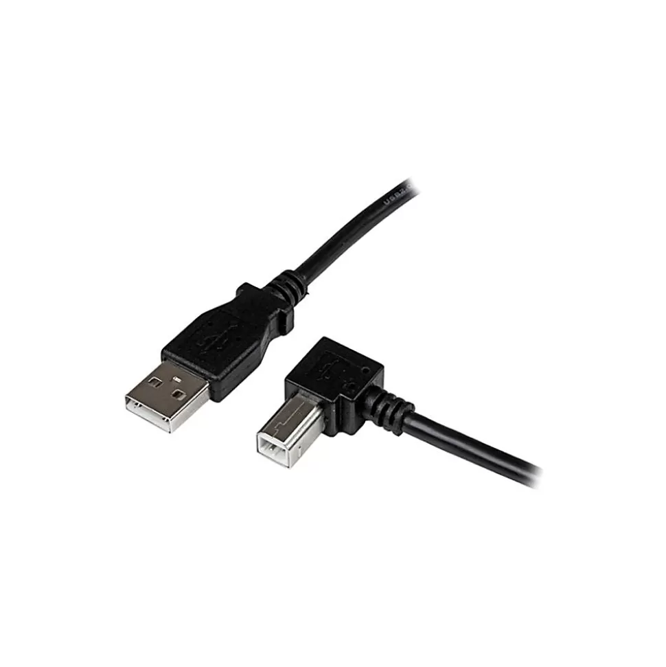 StarTech 9.84' A to Right Angle B USB Cable, Black Shop