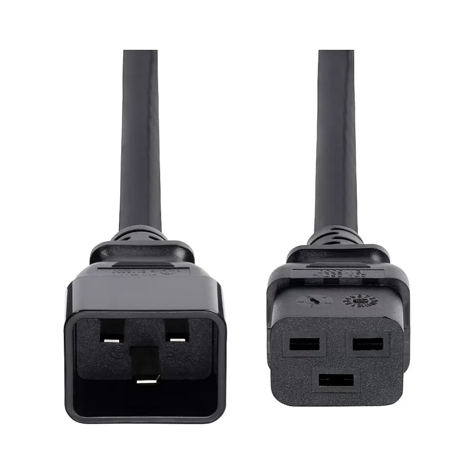 StarTech 2' C19 to C20 Power Cable, Male to Female, Black (BA16-2200-POWER-CORD) Clearance