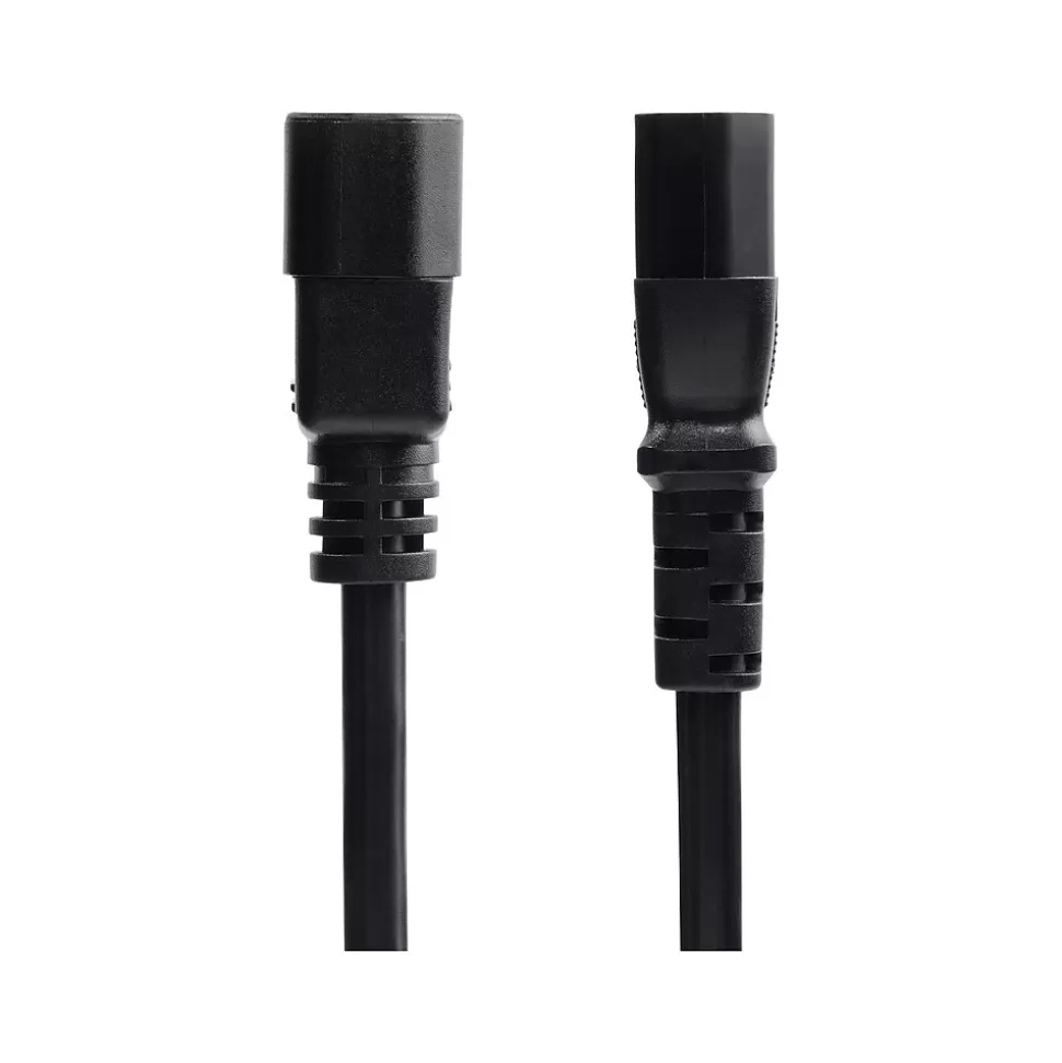 StarTech 2' C14 to C13 Power Cable, Male to Female, Black (8713-8200-POWER-CORD) New