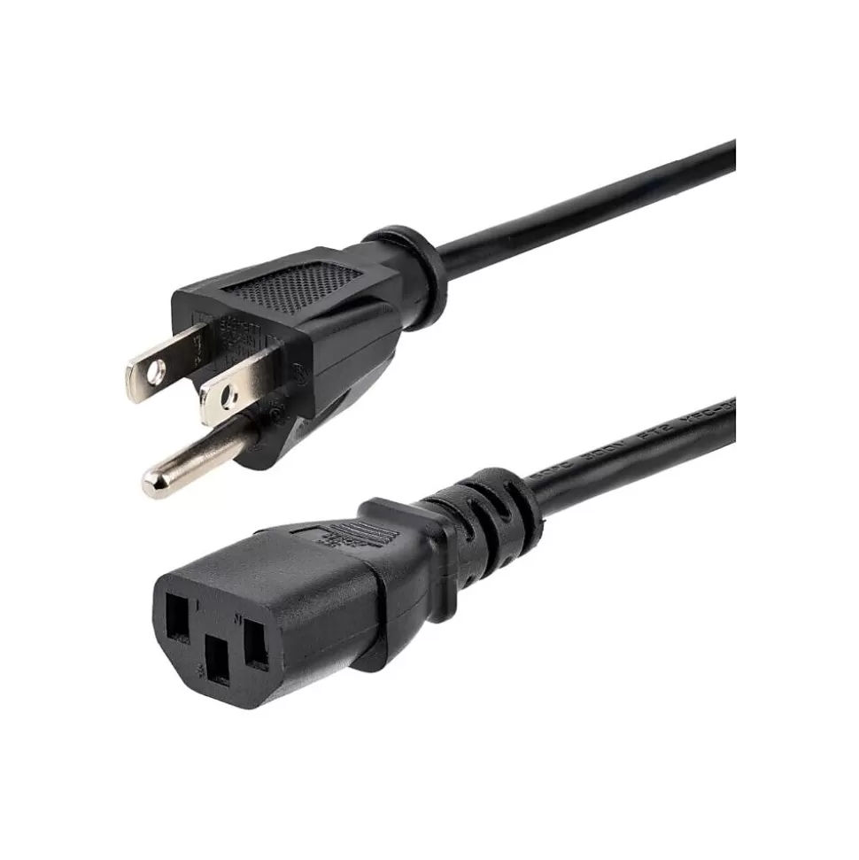 StarTech 10' Computer Power Cord, NEMA 5-15P toC13, Male to Female, Black, 10/Pack (PXT1011010PK) Flash Sale