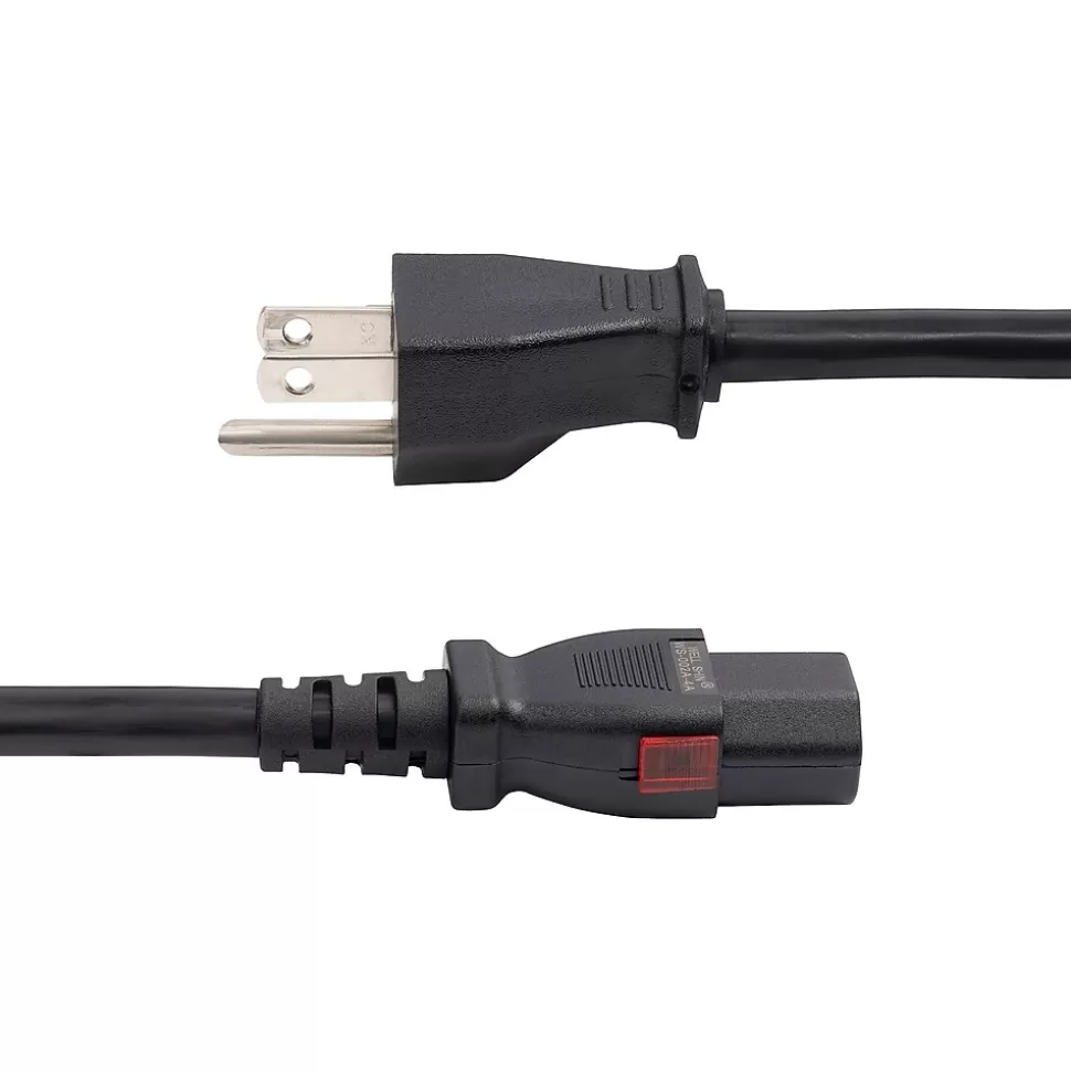StarTech 12' NEMA 5-15P to Locking C13 Power Cable, Male to Female, Black (27LC-4B00-POWER-CORD) Discount