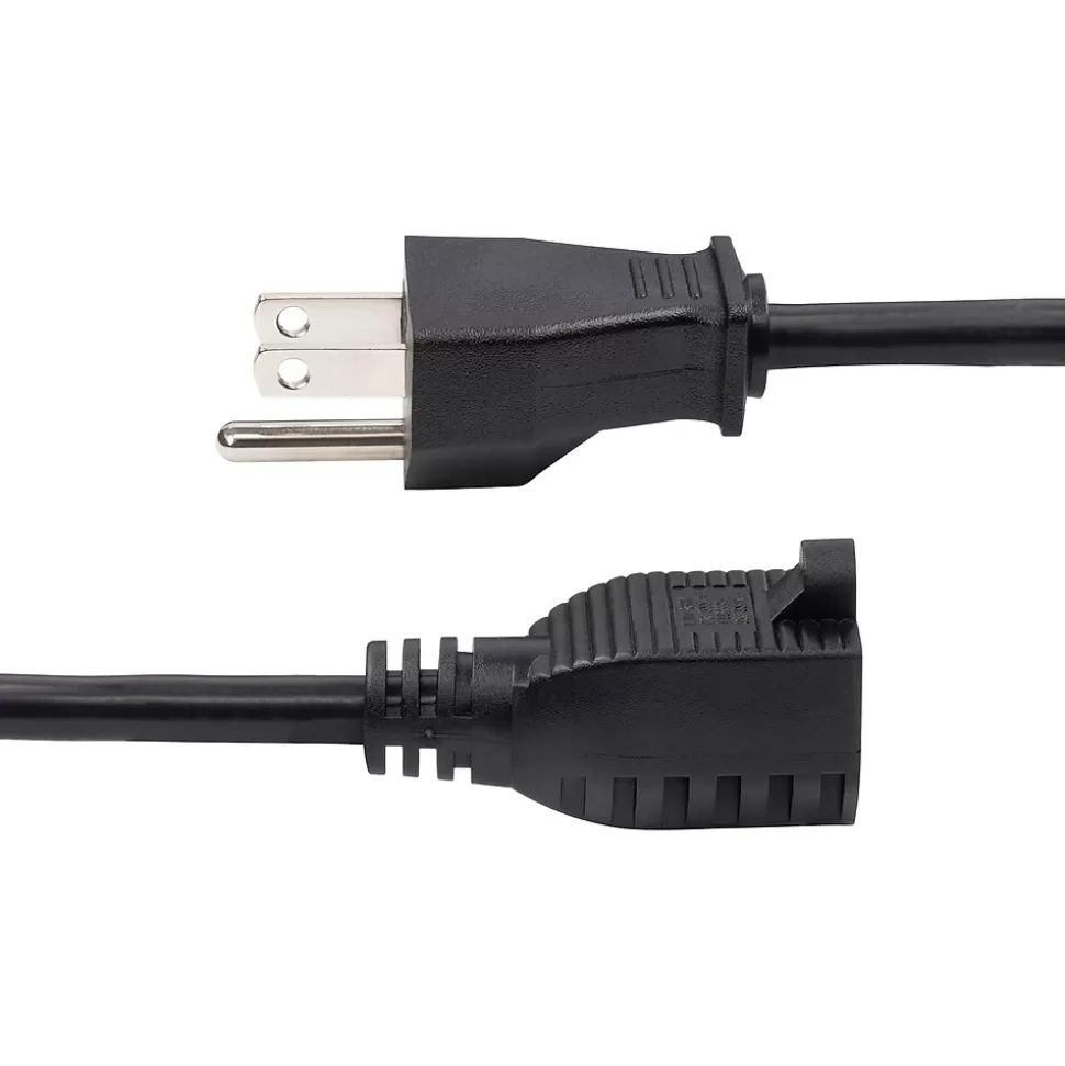 StarTech 10' NEMA 5-15P to NEMA 5-15R Power Cable, Male to Female, Black (231A-8A00-POWER-CORD) Flash Sale