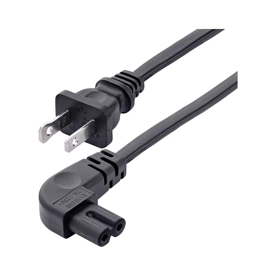 StarTech 10' NEMA 1-15P to Right Angle C7 Laptop Power Cord, Black (PXT101NB-STRA-10F) Best