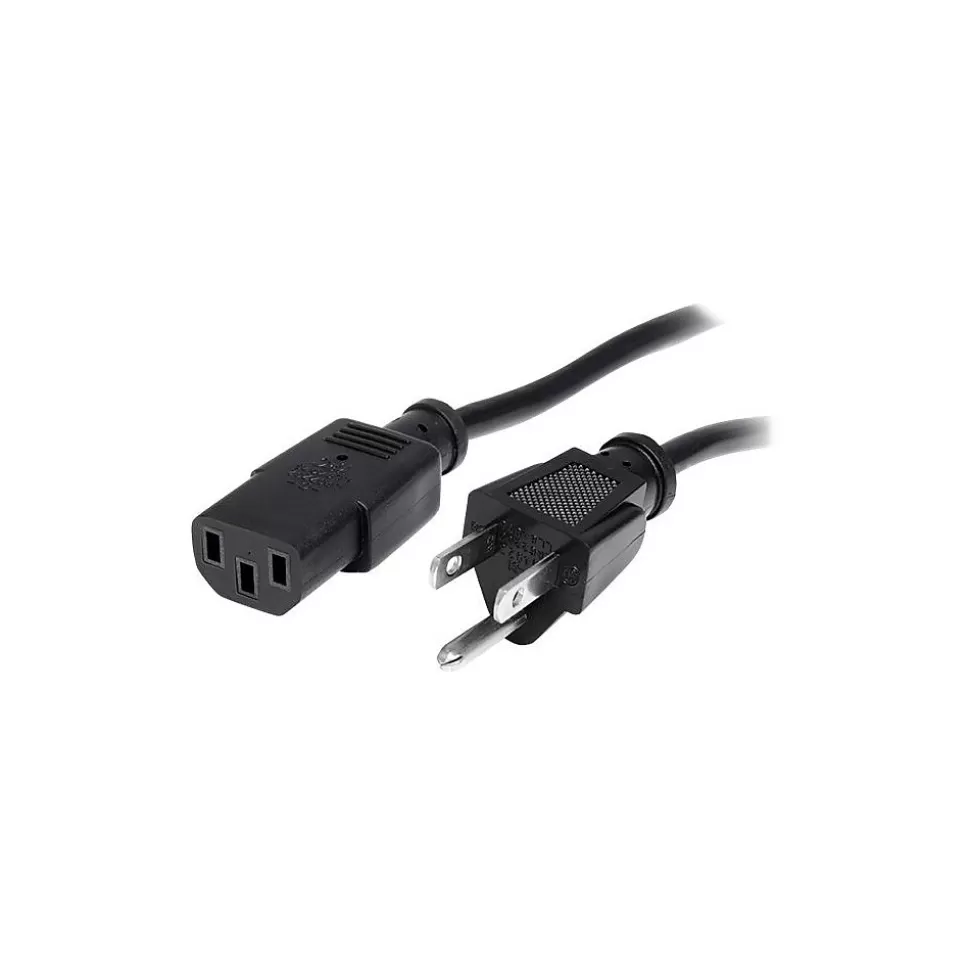 StarTech ® 12' NEMA5-15P To IEC 60320 C13 Standard Computer Power Cord, Black Cheap