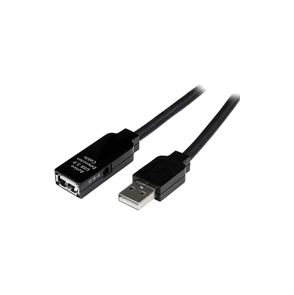 StarTech 32.81' USB 2.0 M/F Active Extension Cable, Black Discount