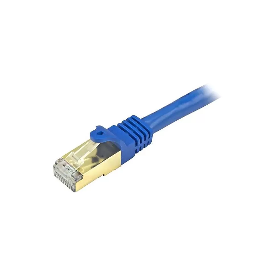 StarTech 12ft Blue Cat6a Shielded Patch Cable, Cat6a Ethernet Cable, 12 ft Cat 6a STP Cable, Snagless RJ45 Ethernet Cord New
