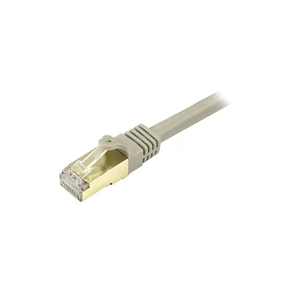 StarTech 12ft Gray Cat6a Shielded Patch Cable, Cat6a Ethernet Cable, 12 ft Cat 6a STP Cable, Snagless RJ45 Ethernet Cord Best