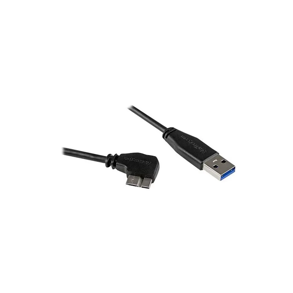 StarTech 0.5m 20" Slim Micro USB 3.0 Cable - M/M - USB 3.0 A to Right-Angle Micro USB - USB 3.1 Gen 1 (5 Gbps) Discount