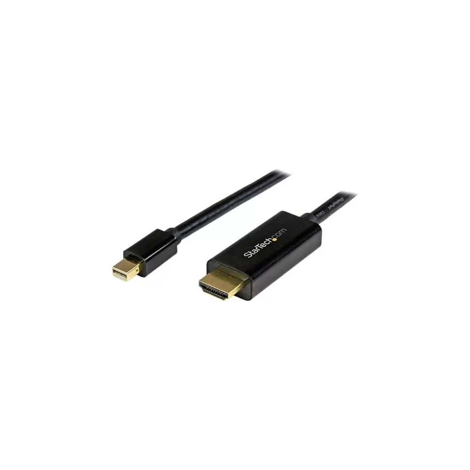 StarTech MDP2HDMM2MB 2.7432' Mini DisplayPort/HDMI Audio/Video Cable, Black Online