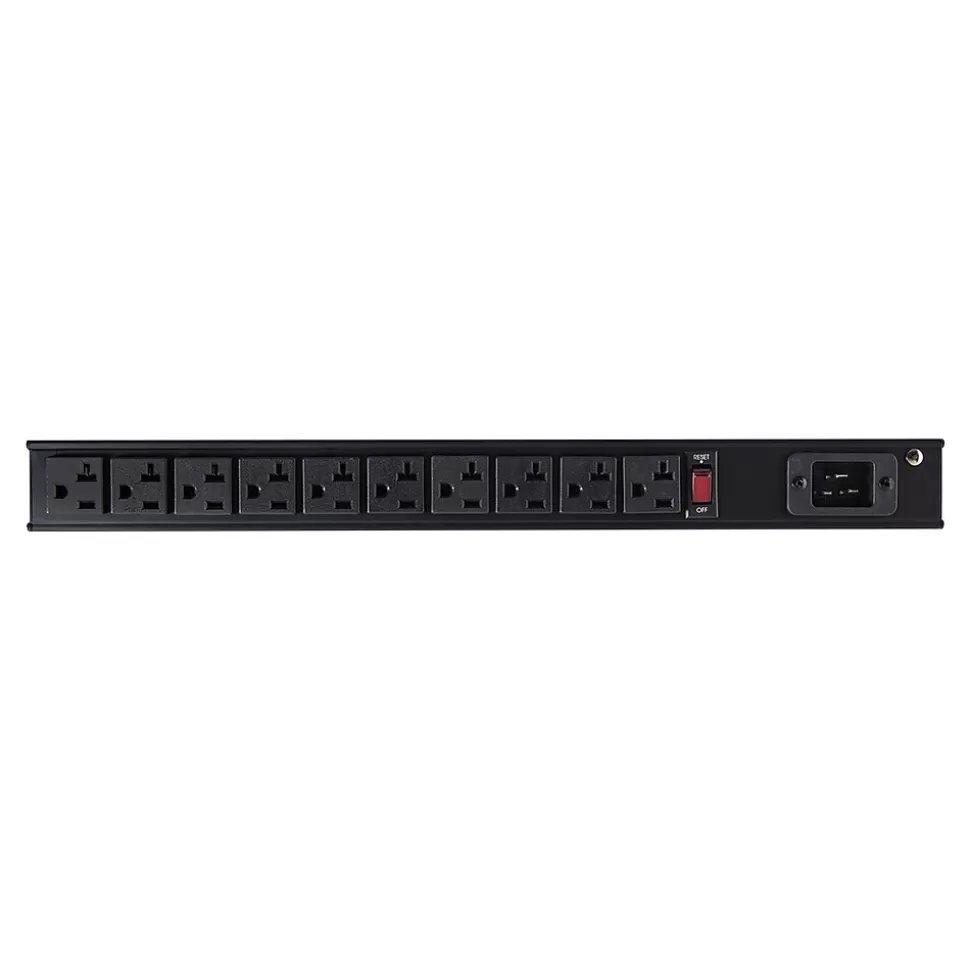 StarTech 10-Outlet Power Strip, 8', Black (RKPW101920) Flash Sale