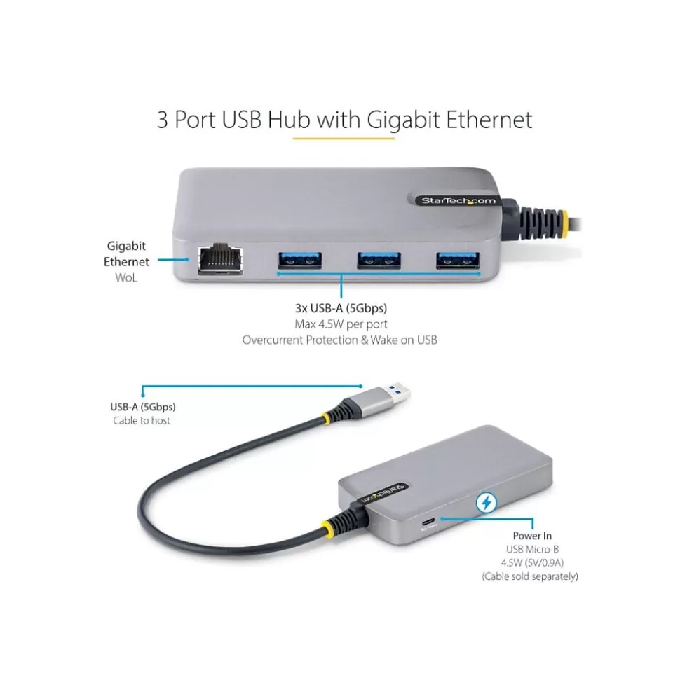 StarTech 4-Port USB 3.0 Hub, Gray (5G3AGBB-USB-A-HUB) Best