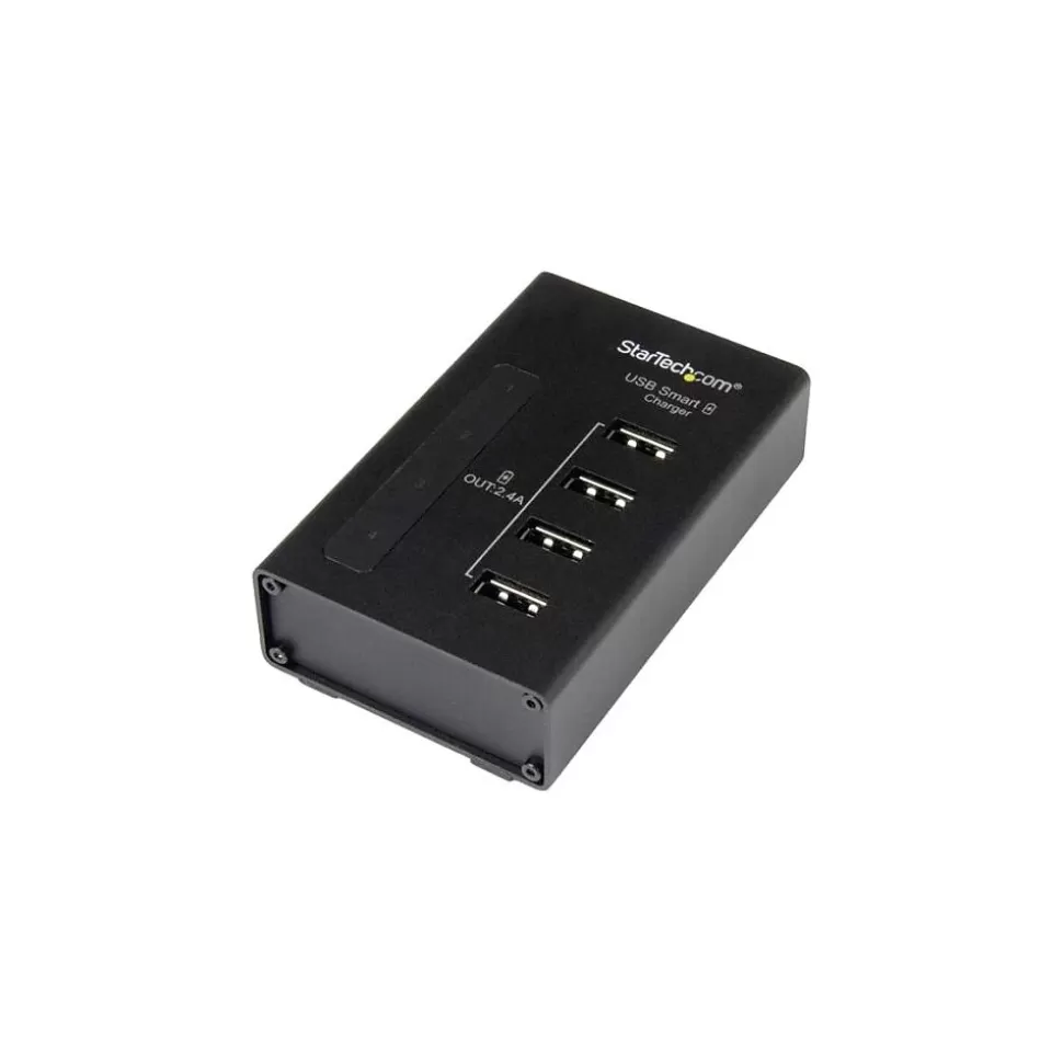 StarTech 4-Port USB Charging Station, Black (ST4CU424) Best Sale