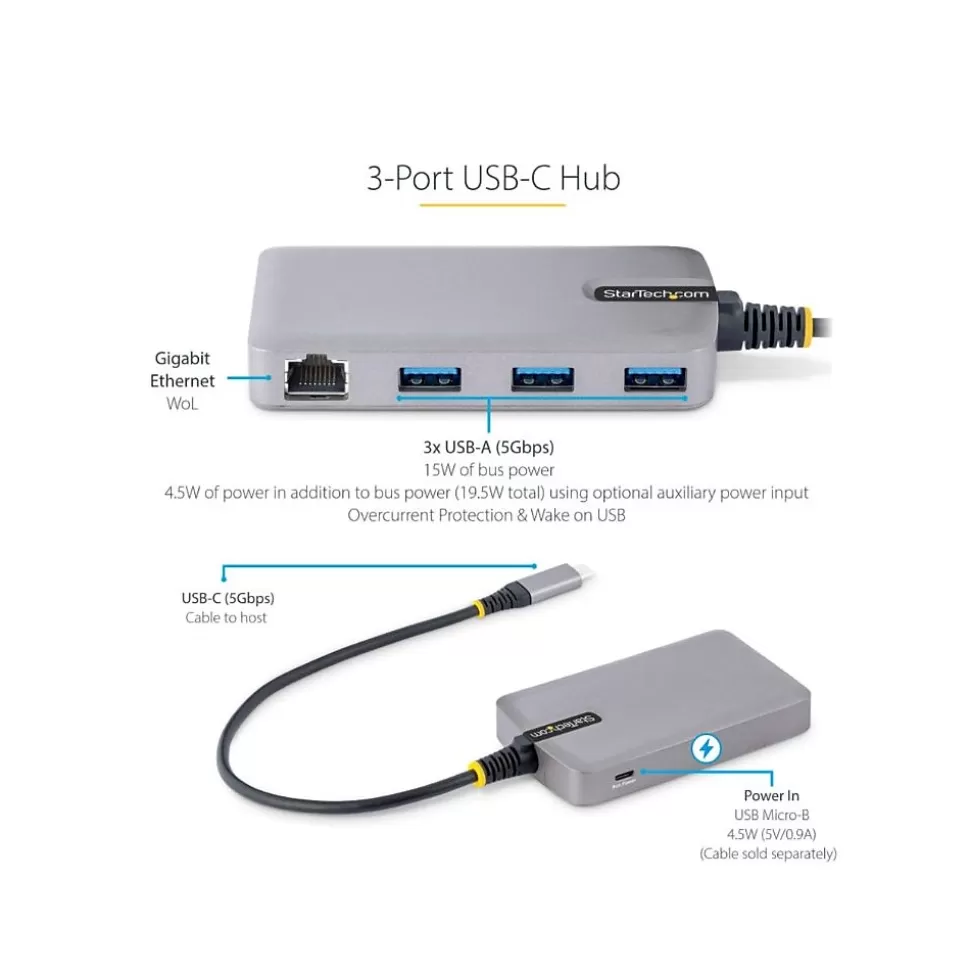 StarTech 4-Port USB-C Hub, Space Gray (5G3AGBB-USB-C-HUB) Shop