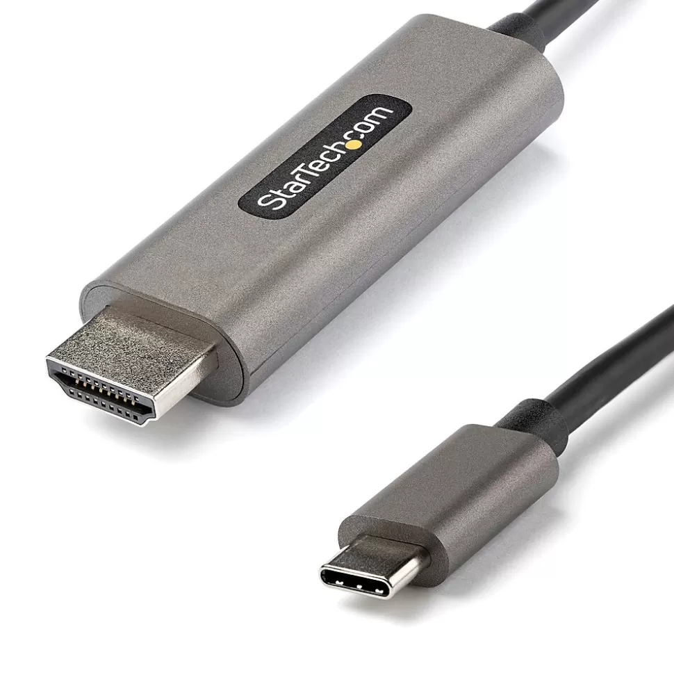 StarTech .com 6.6ft USB-C to HDMI Cable Adapter, 4K 60Hz Audio/Video Cord, Male to Male, Black (CDP2HDMM2MH) Clearance