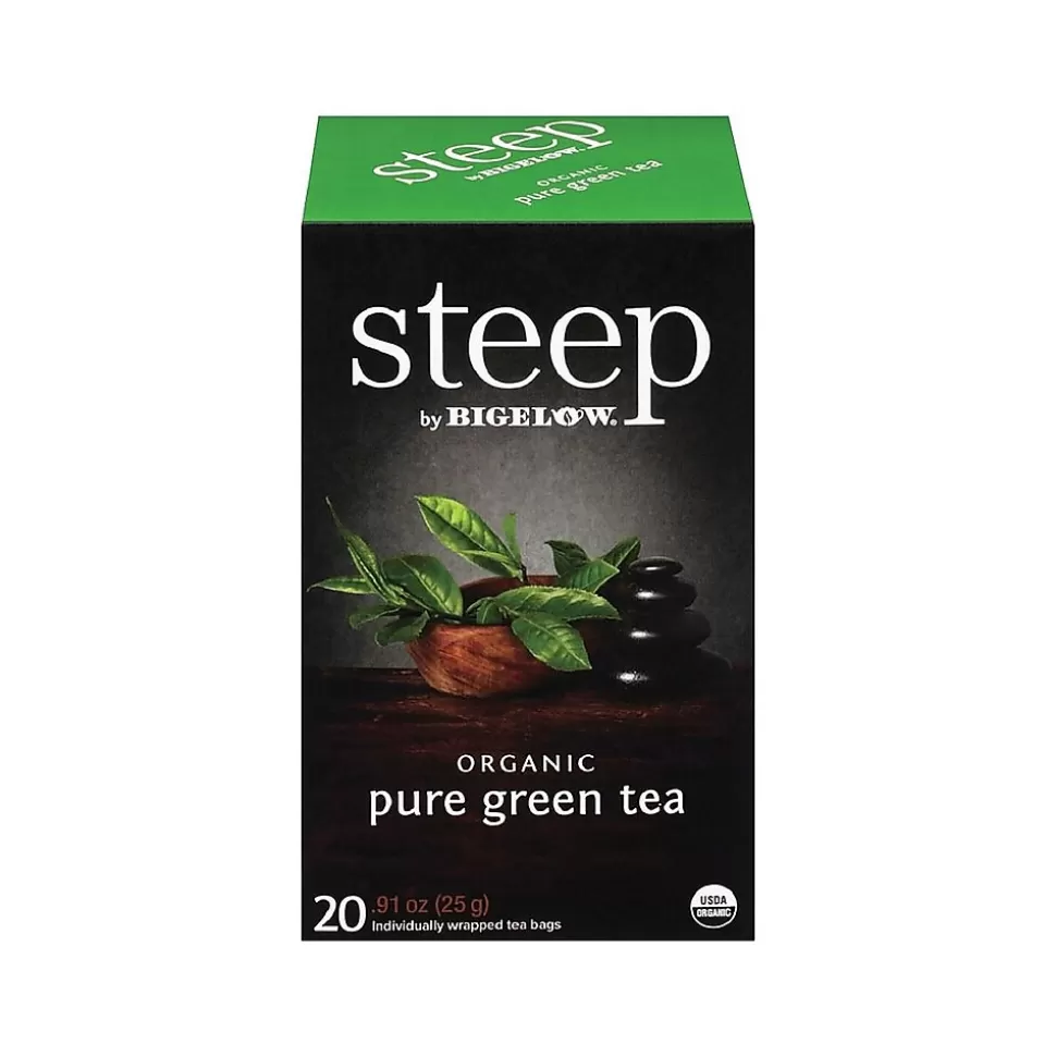 Steep Green Tea Bags, 20/Box (17703) Best