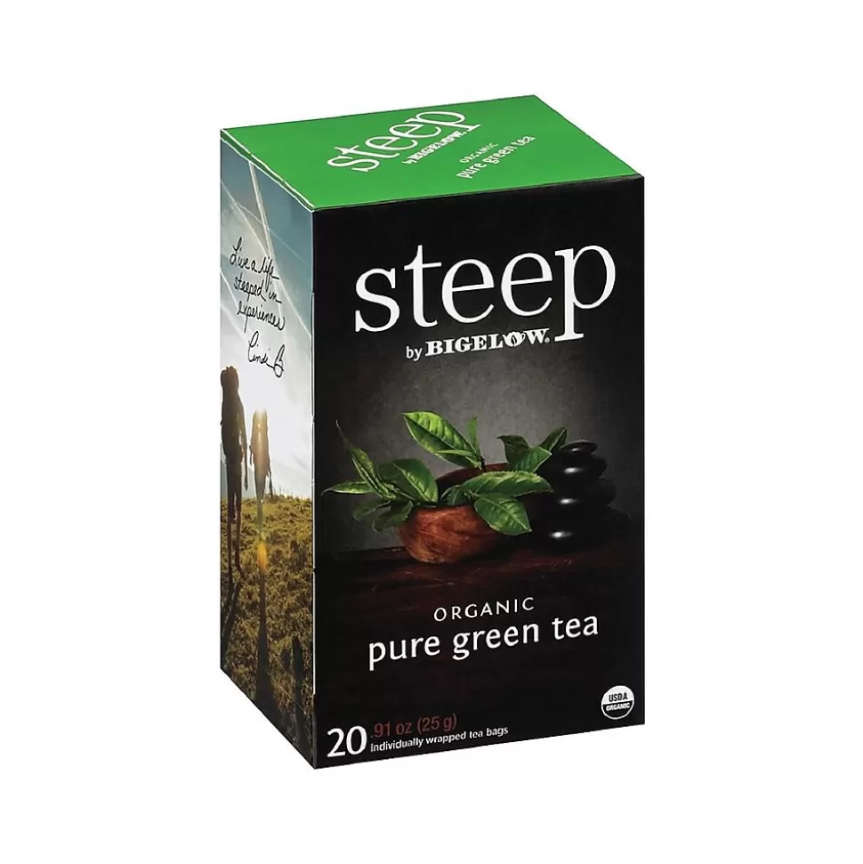 Steep Green Tea Bags, 20/Box (17703) Best