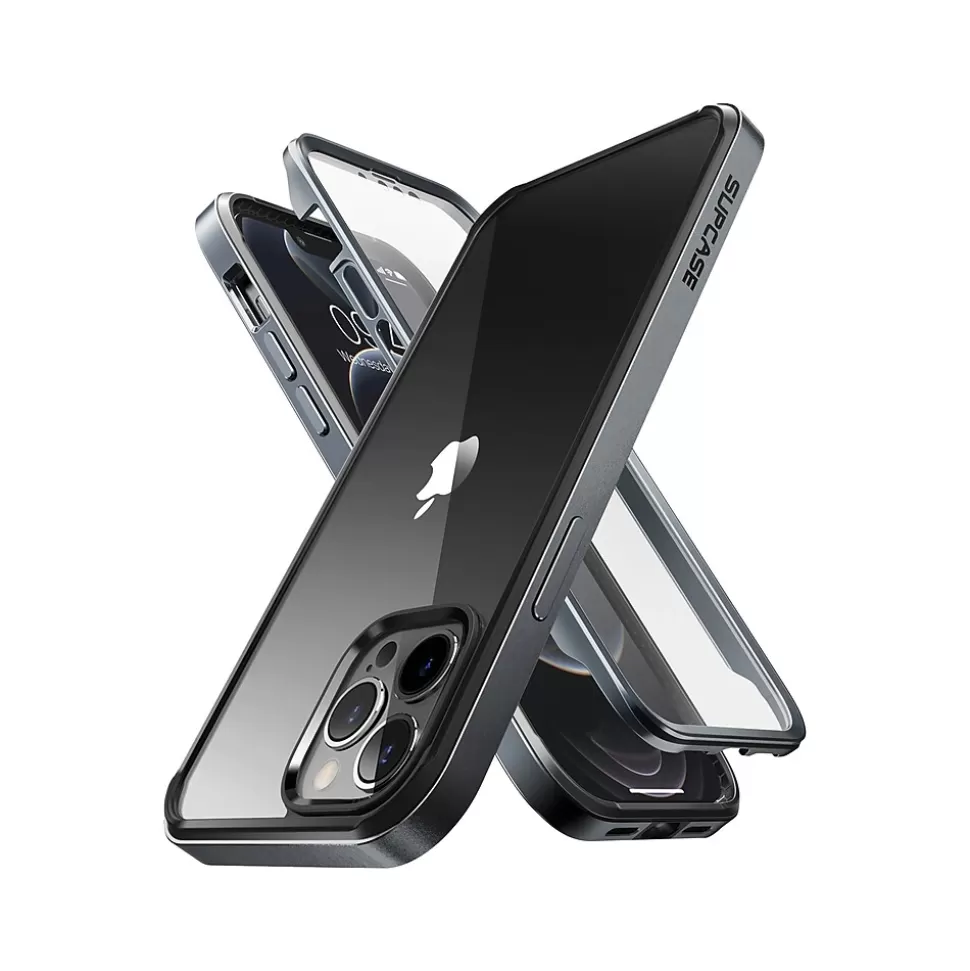 SUPCASE Unicorn Beetle Black Edge with Screen Protector Clear Case for iPhone 13 Pro (SUP-iPhone2021Pro-6.1-EdgePro-SP-Black) Sale
