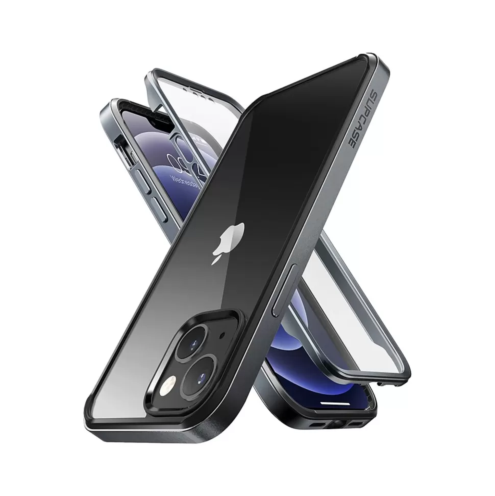 SUPCASE Unicorn Beetle Black Edge with Screen Protector Clear Case for iPhone 13 (SUP-iPhone2021-6.1-EdgePro-SP-Black) Best
