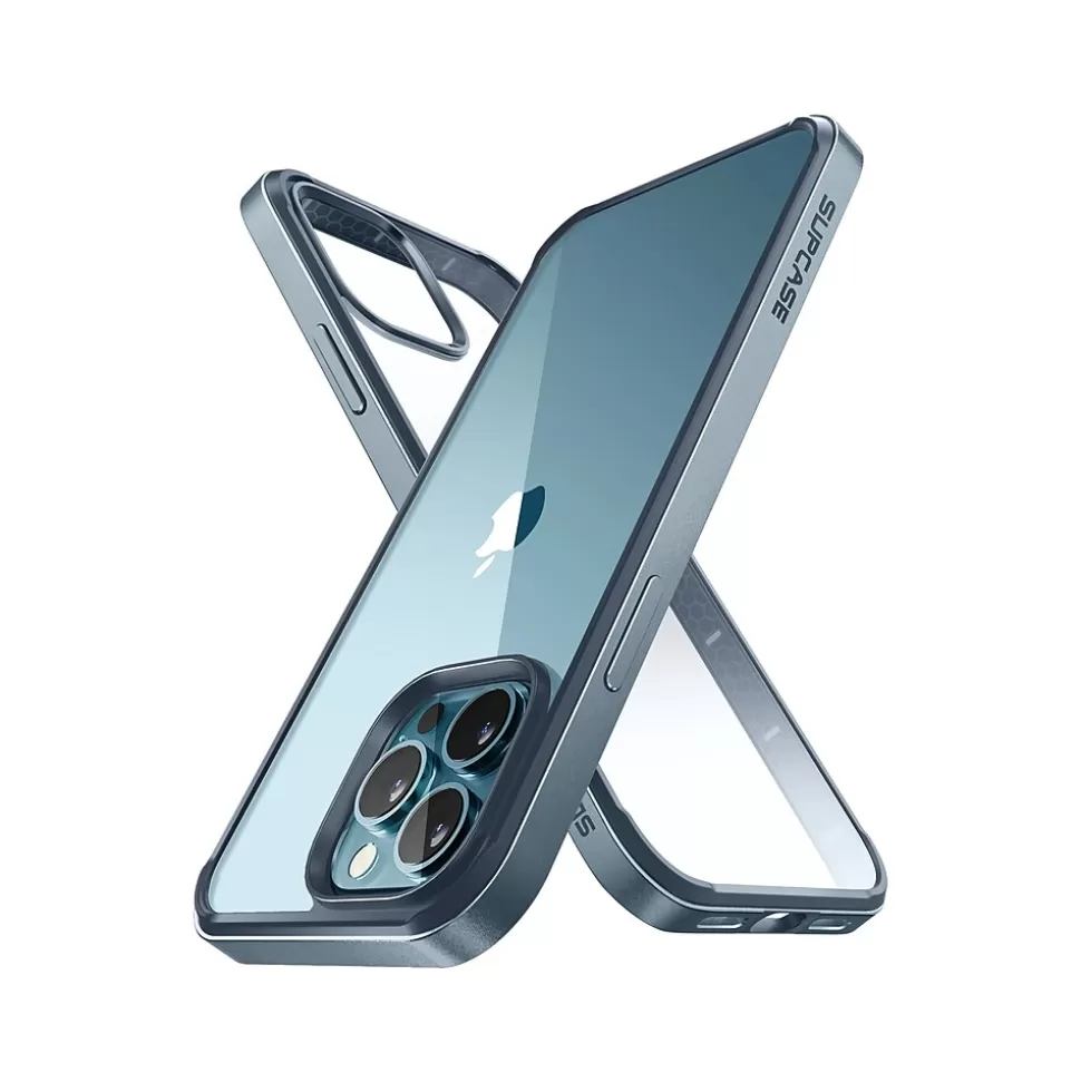 SUPCASE Unicorn Beetle Blue Edge Clear Bumper Case for iPhone 13 Pro (SUP-iPhone2021Pro-6.1-Edge-Cerulean) Fashion