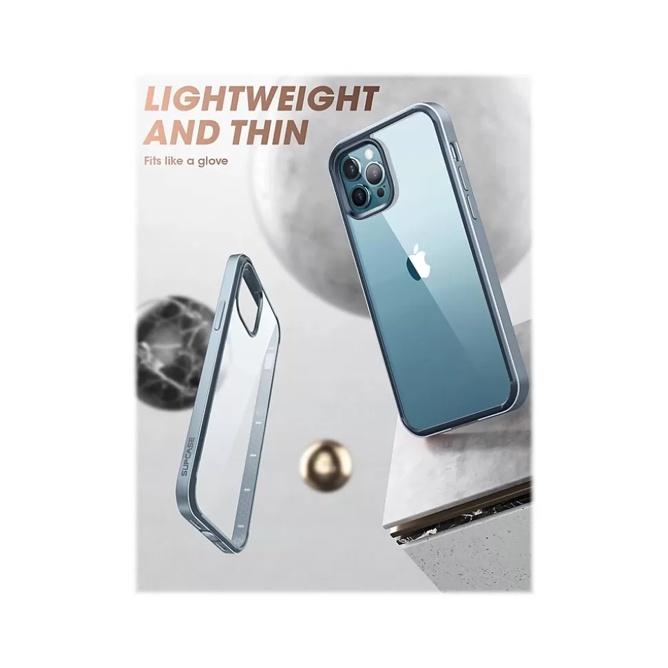 SUPCASE Unicorn Beetle Blue Edge Clear Bumper Case for iPhone 13 Pro (SUP-iPhone2021Pro-6.1-Edge-Cerulean) Fashion
