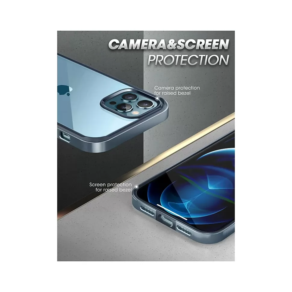 SUPCASE Unicorn Beetle Blue Edge Clear Bumper Case for iPhone 13 Pro (SUP-iPhone2021Pro-6.1-Edge-Cerulean) Fashion