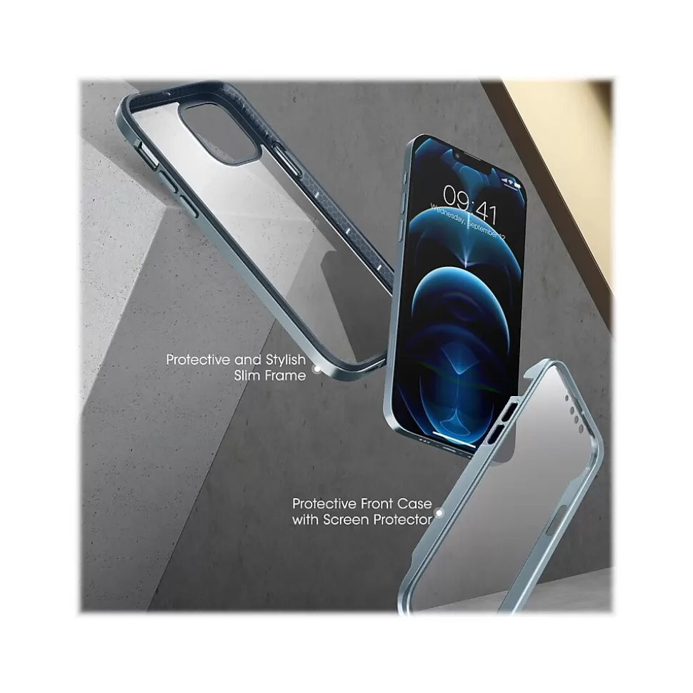 SUPCASE Unicorn Beetle Blue Edge with Screen Protector Case for iPhone 13 Pro Max (SUP-iPhone2021-6.7-EdgePro-SP-Cerulean) Fashion
