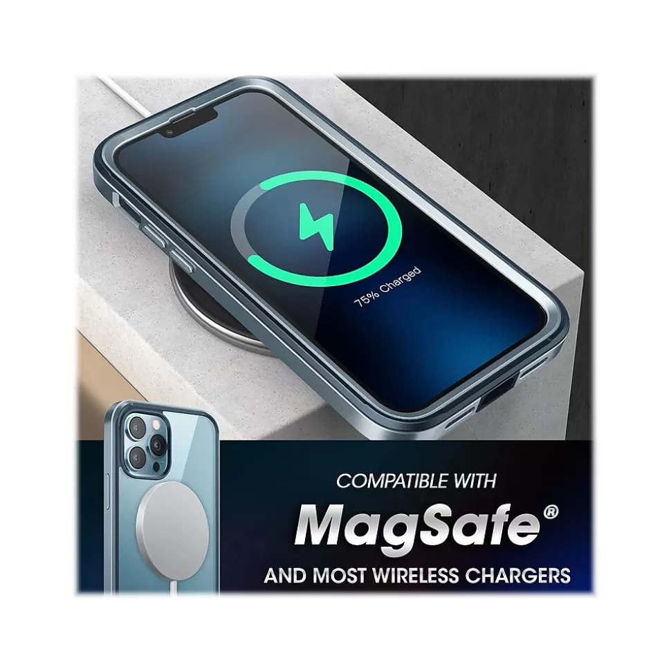 SUPCASE Unicorn Beetle Blue Edge with Screen Protector Case for iPhone 13 Pro Max (SUP-iPhone2021-6.7-EdgePro-SP-Cerulean) Fashion