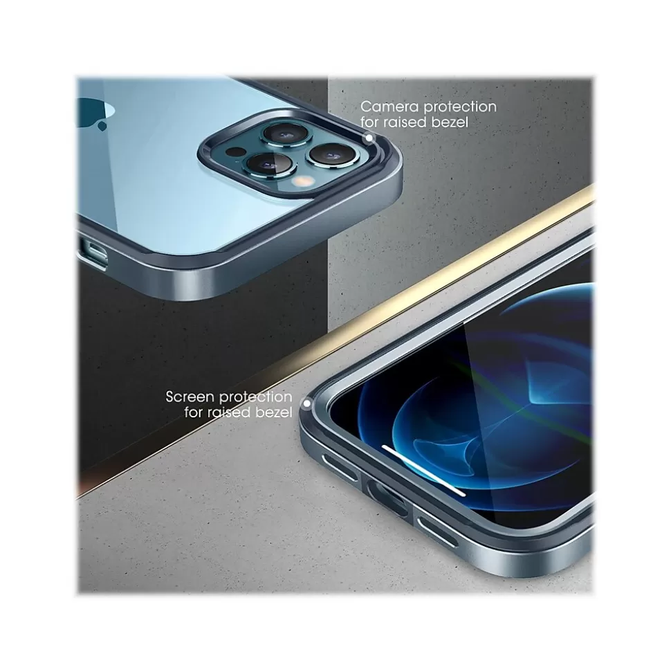 SUPCASE Unicorn Beetle Blue Edge with Screen Protector Case for iPhone 13 Pro Max (SUP-iPhone2021-6.7-EdgePro-SP-Cerulean) Fashion