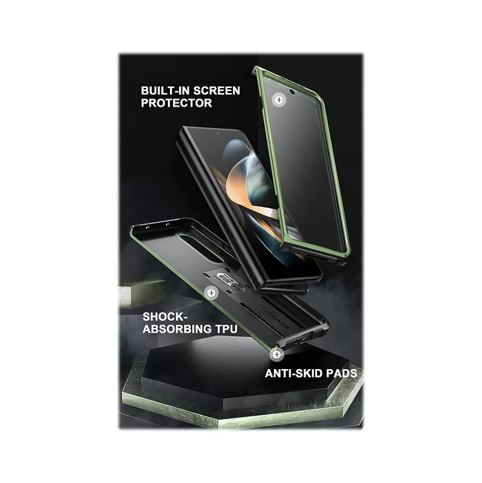 SUPCASE Unicorn Beetle Dark Green Kickstand Case for Samsung Galaxy Z Fold4 (SUP-Galaxy2022-ZFold4-5G-Unicorn-SP-Guld) Best Sale
