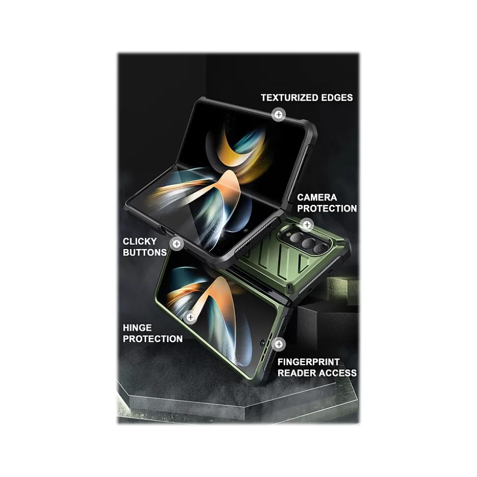 SUPCASE Unicorn Beetle Dark Green Kickstand Case for Samsung Galaxy Z Fold4 (SUP-Galaxy2022-ZFold4-5G-Unicorn-SP-Guld) Best Sale