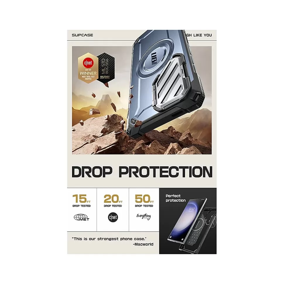 SUPCASE Unicorn Beetle MAG XT MagSafe Bumper Case for Samsung Galaxy S24 Ultra, Shock Absorbing, Metallic Blue (GXYS24U5GMXTTT) Best