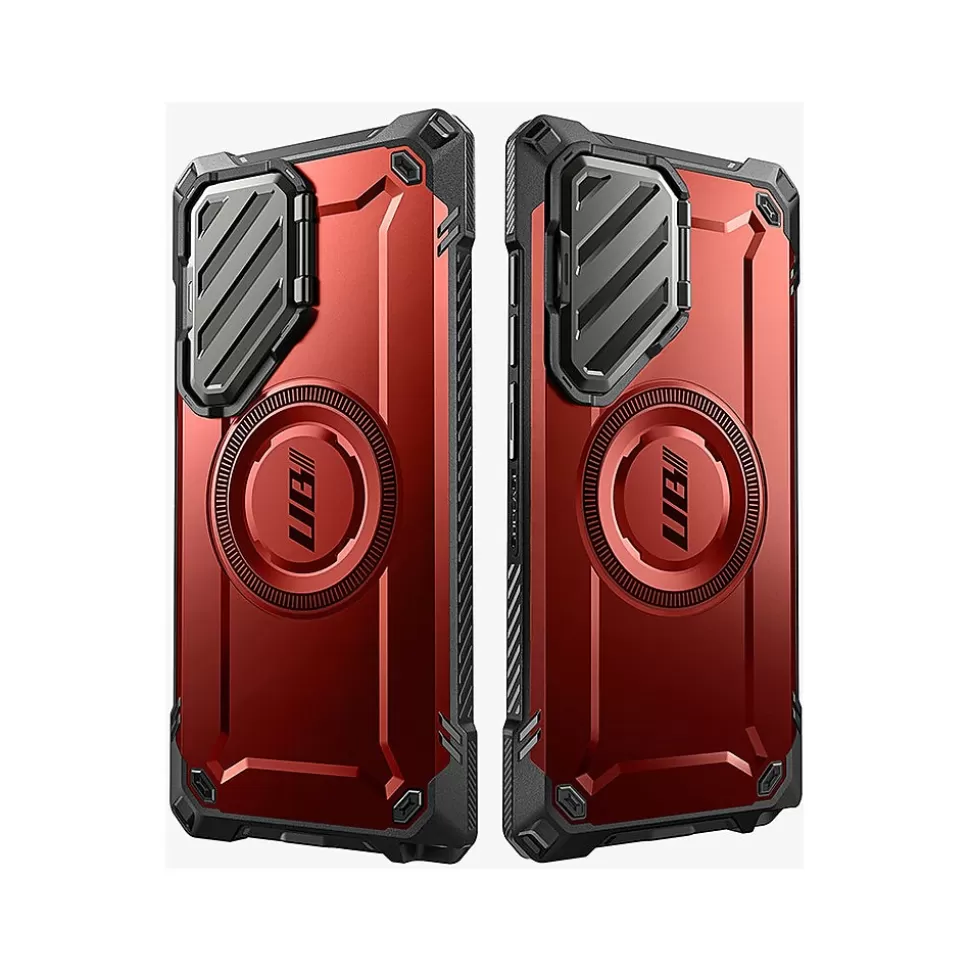 SUPCASE Unicorn Beetle MAG XT MagSafe Bumper Case for Samsung Galaxy S24 Ultra, Shock Absorbing, Metallic Red (GXYS24U5GMXTRD) Store