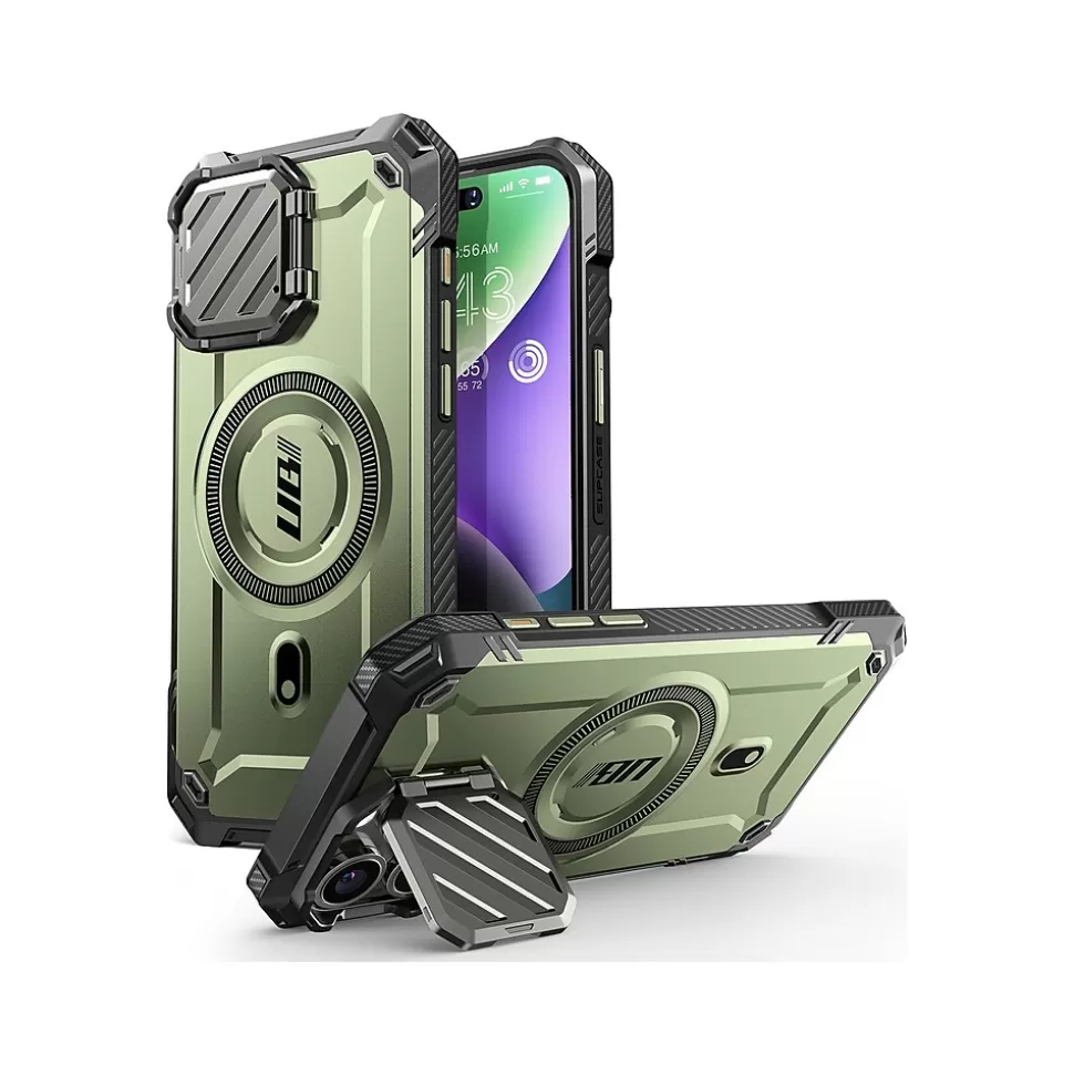 SUPCASE Unicorn Beetle MAG XT MagSafe Rugged Case for iPhone 15 Pro Max, Shock-Absorbing, Dark Green (SPH23MX67MGXTGN) Hot